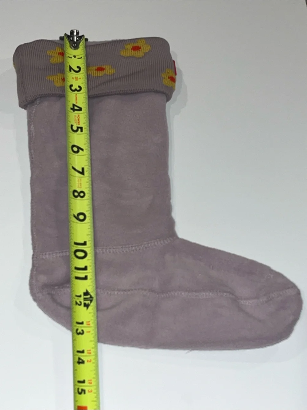 HUNTER Original floral cuff Kids boot socks in Hay Lilac Haze Floral